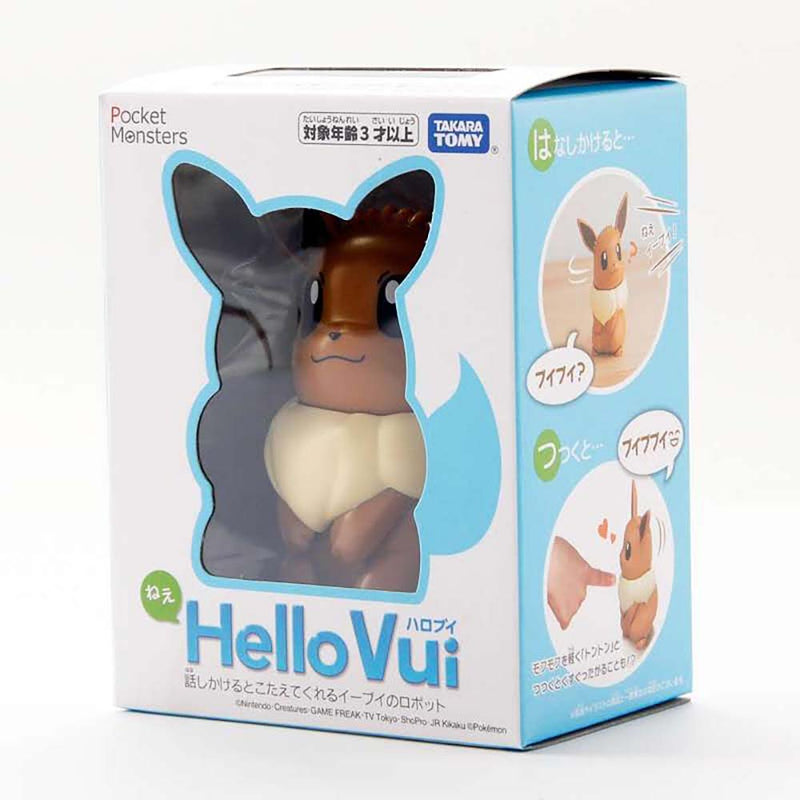 Japan Pokemon Eevee Figure Model HelloVui Robot Doll Fun Toy