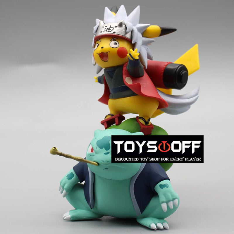 Jiraiya Pikachu Cos Bulbasaur Gama Sennin Action Figure Funny Toy 14cm