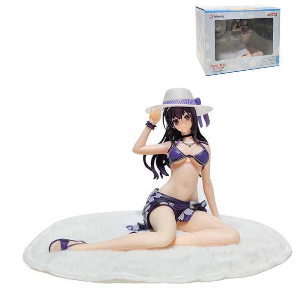 Kasumigaoka Utaha Swimsuit Ver Action Figure Sexy Model Toy 13cm