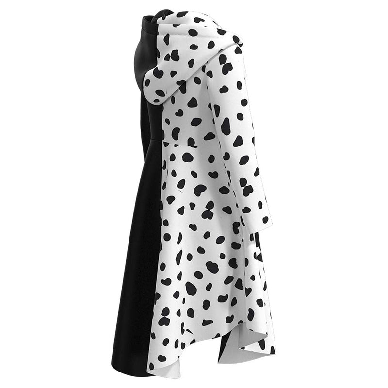 Kids Children Cruella Cosplay Costume Dress Outfits