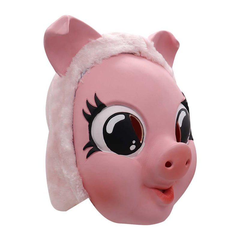 Killing Eve Killer Villanelle Cosplay Mask Pink Pig Head Prop