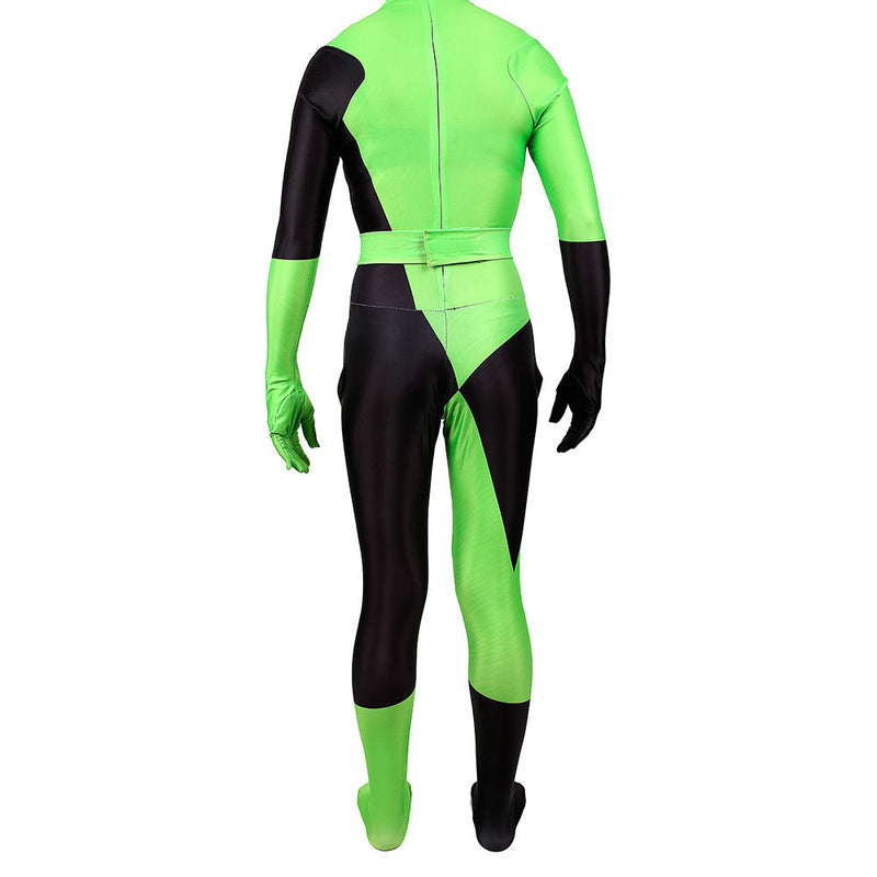 Kim Possible Shego Cosplay Costume Green Jumpsuit Outfits Suit