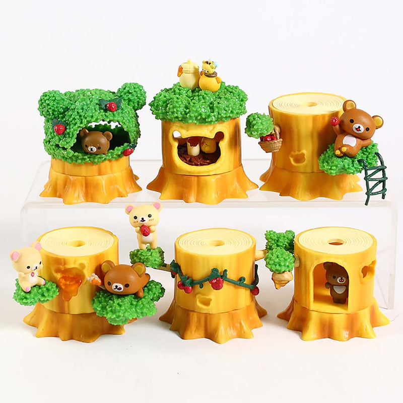 Kuma s Forest Series Mini Action Figure Model Toy 12cm 6pcs