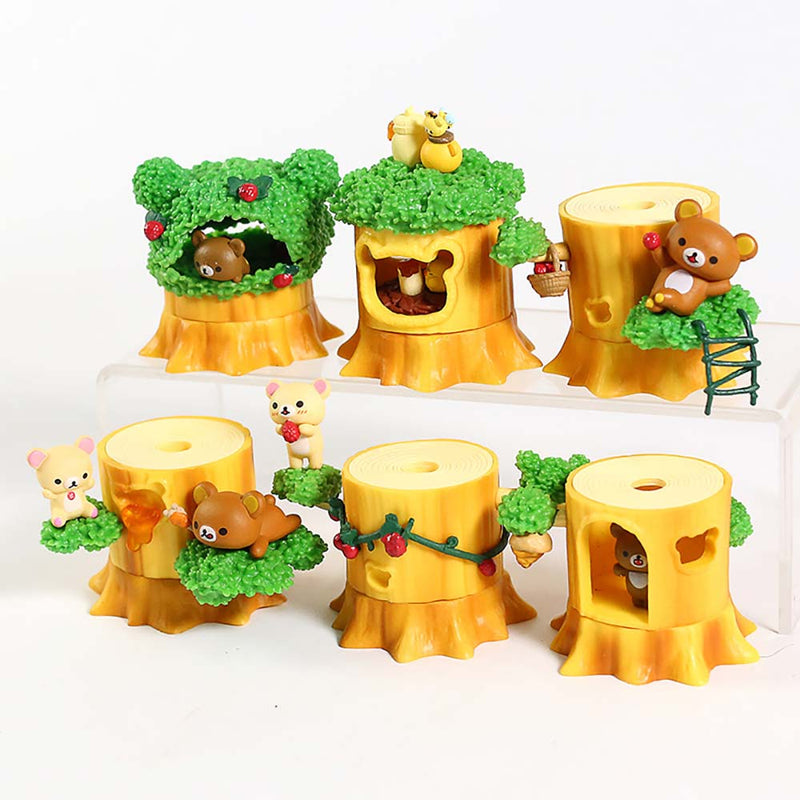 Kuma s Forest Series Mini Action Figure Model Toy 12cm 6pcs