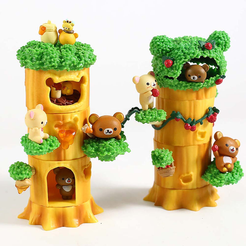 Kuma s Forest Series Mini Action Figure Model Toy 12cm 6pcs