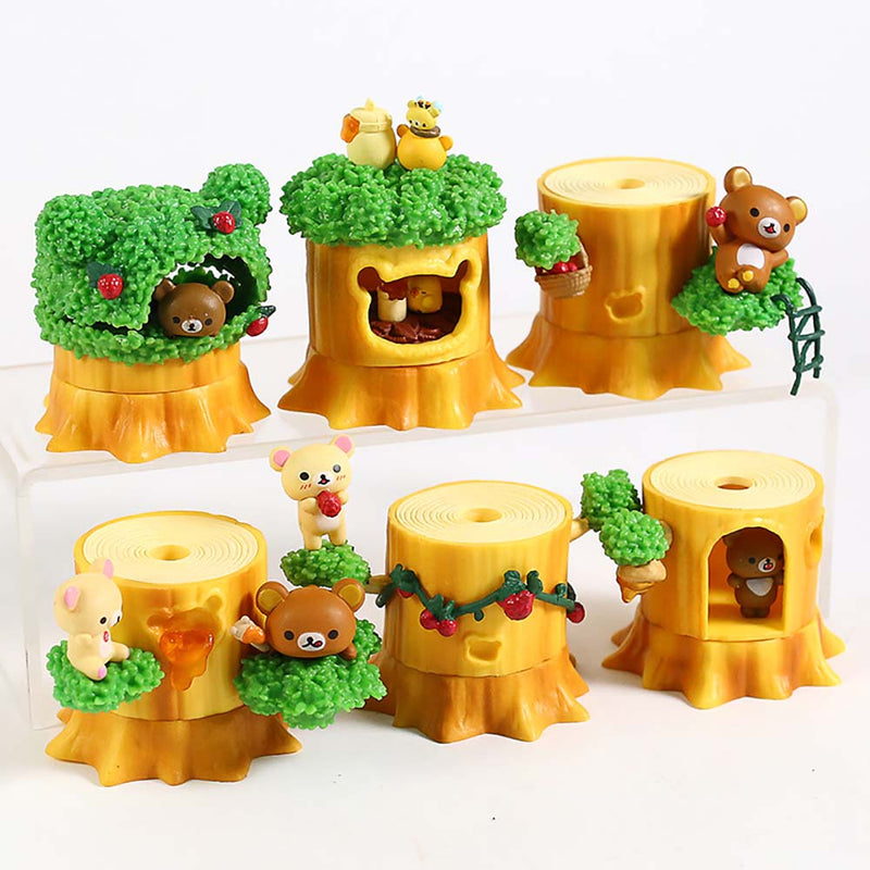 Kuma s Forest Series Mini Action Figure Model Toy 12cm 6pcs