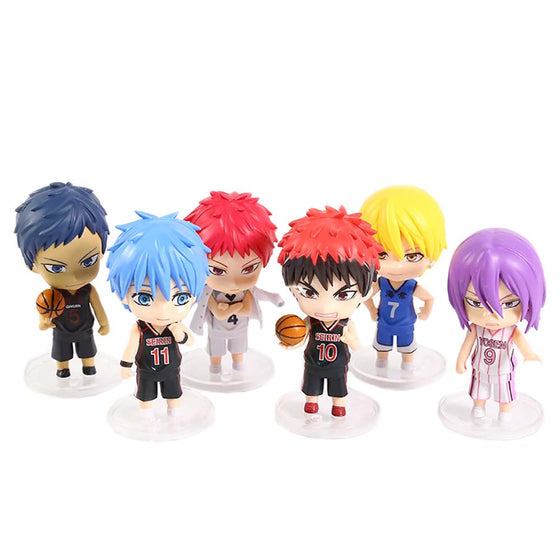 Kuroko s Basketball Mini Action Figure Model Toy 6pcs