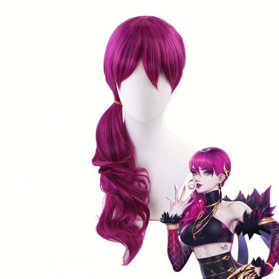 LOL KDA POP STAR Evelynn Cosplay Wig Purple Hair