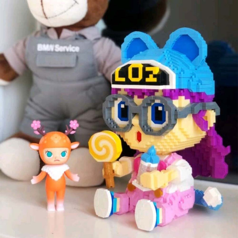 Building Blocks Japan Anime Cartoon Arale Model DIY Kids Toy - Toysoff.com