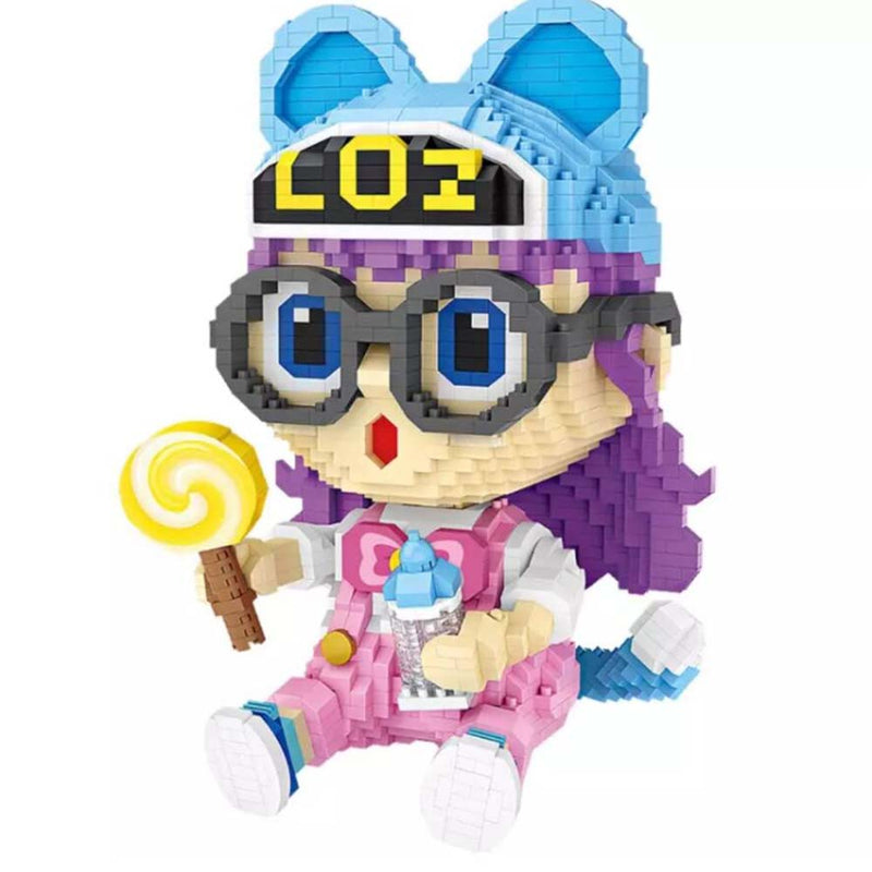 Building Blocks Japan Anime Cartoon Arale Model DIY Kids Toy - Toysoff.com