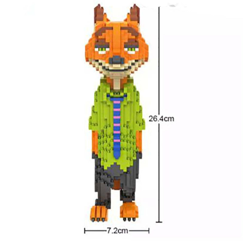 Building Blocks Cartoon Zootopia Nick Wilde Model DIY Kids Toy - Toysoff.com