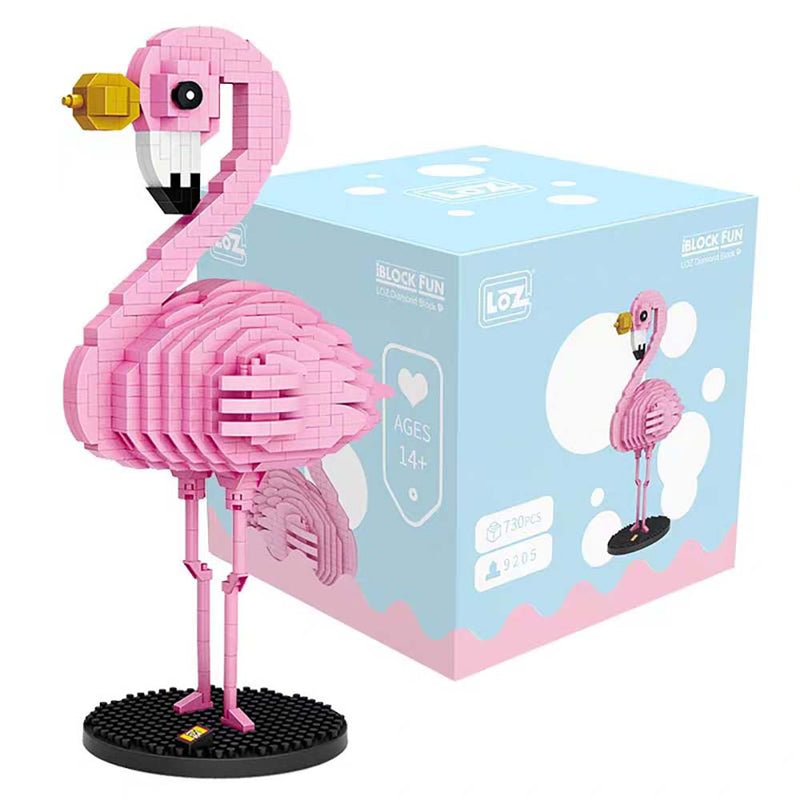 Building Blocks Cartoon Phoenicopteridae Animal Model DIY Kids Toy - Toysoff.com