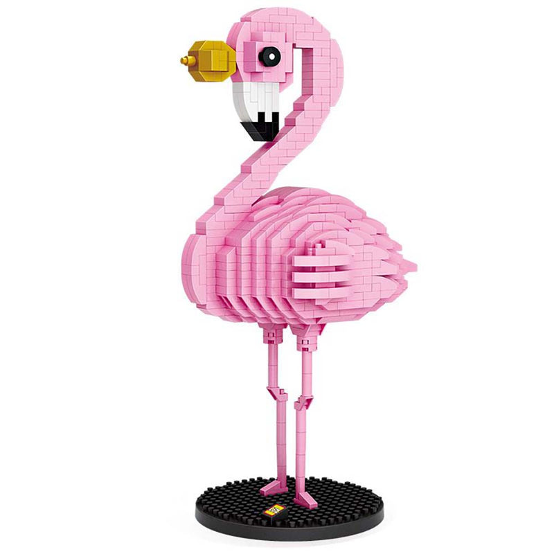 Building Blocks Cartoon Phoenicopteridae Animal Model DIY Kids Toy - Toysoff.com