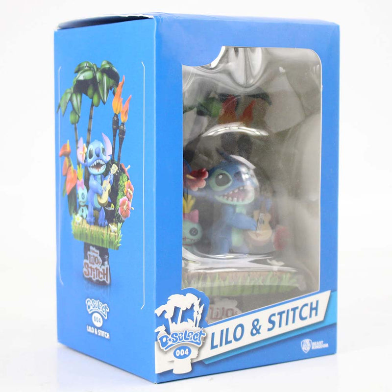 Lilo Scrump Stitch Playing Guitar Model With Base Action Figure 15cm