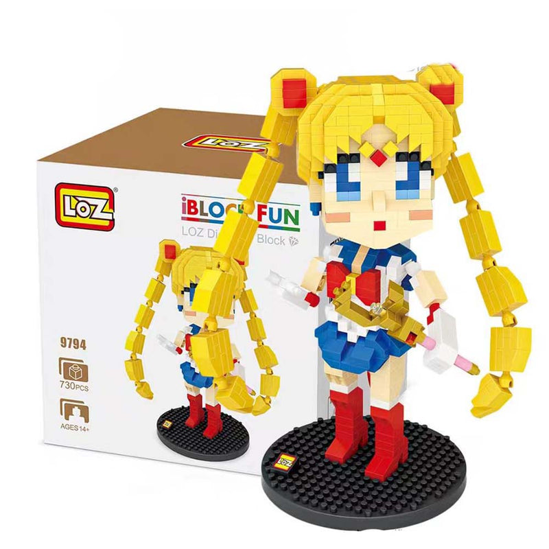 Building Blocks Japan Anime Sailor Moon Small Lady Cartoon Model DIY Kids Toy - Toysoff.com