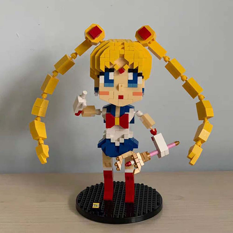 Building Blocks Japan Anime Sailor Moon Small Lady Cartoon Model DIY Kids Toy - Toysoff.com