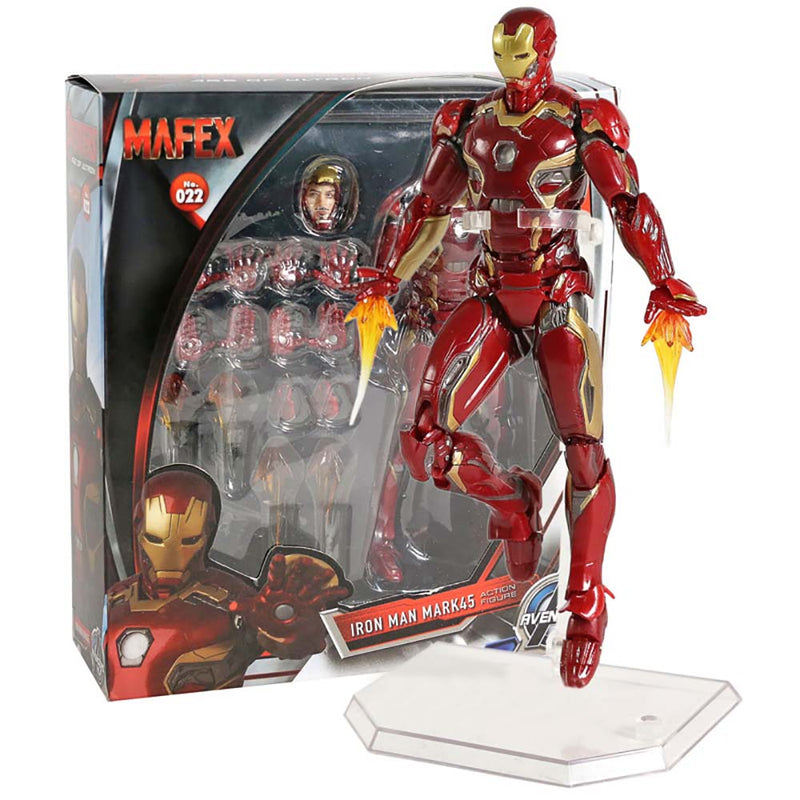 MAFEX NO 022 Iron Man Mark MK45 Action Figure Toy 16cm