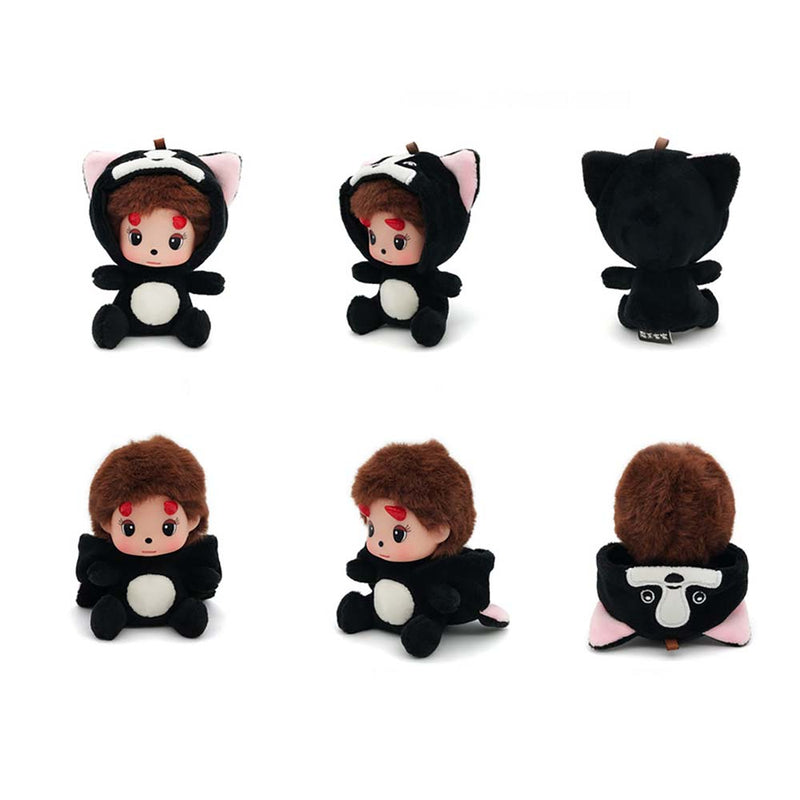 MONCHHICHI Plush Keychain Fashion Knapsack Pendant Cartoon Cute Gift