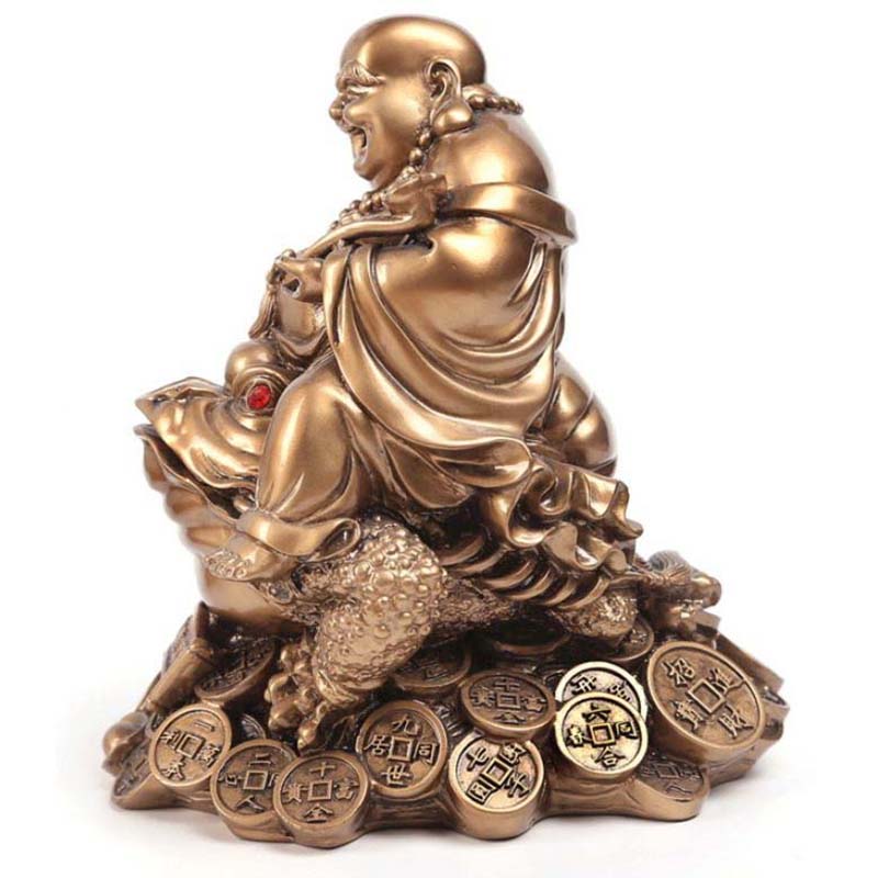 Maitreya Laughing Buddha Statue Wealth Toad Home Decoration 12cm