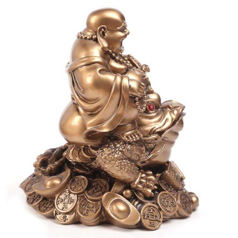 Maitreya Laughing Buddha Statue Wealth Toad Home Decoration 12cm