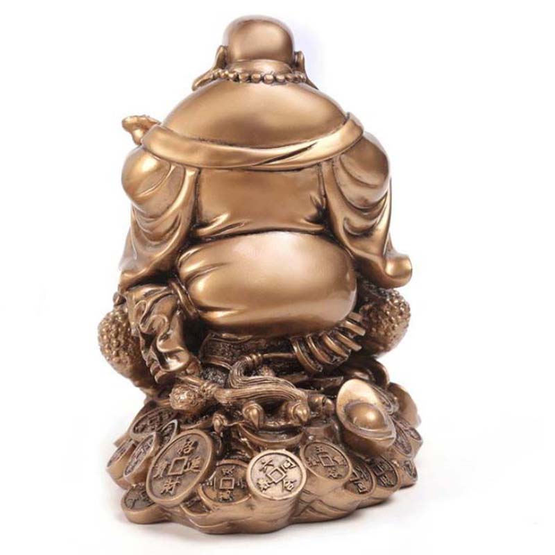 Maitreya Laughing Buddha Statue Wealth Toad Home Decoration 12cm