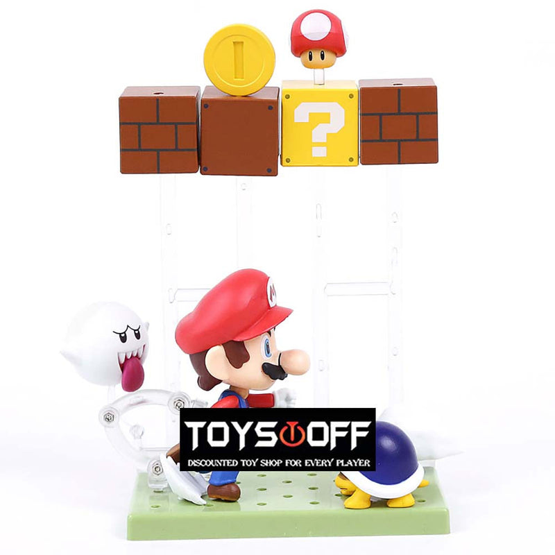 Mario with Toad Koopa Boo 473 Action Figure Model Toy 10cm