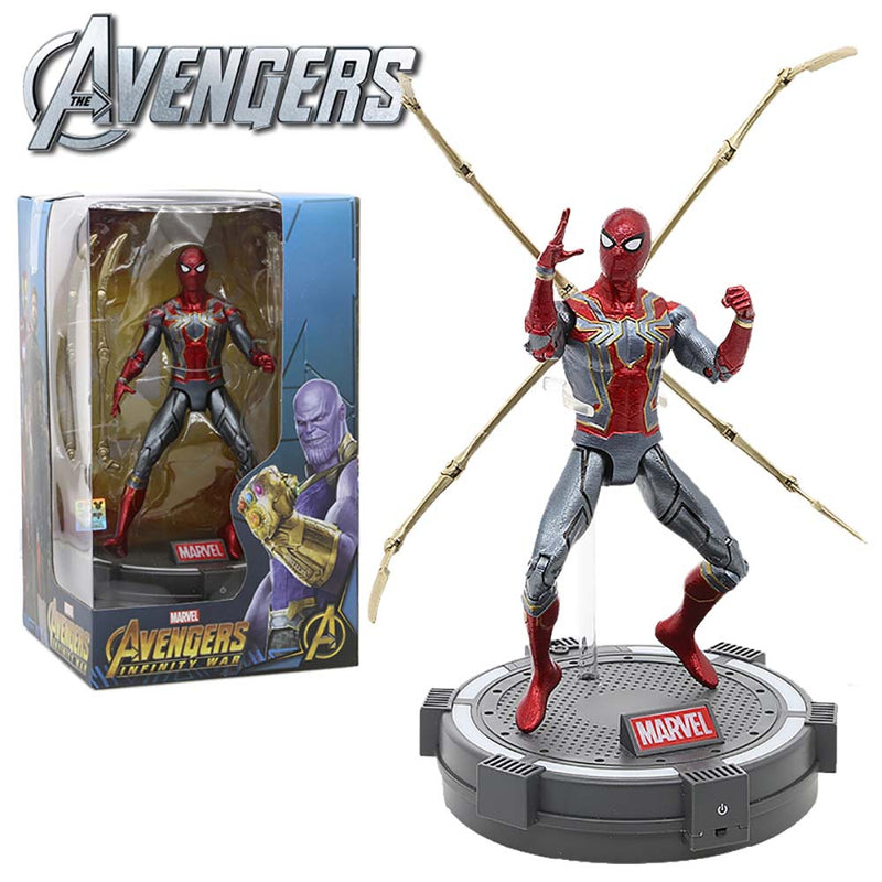 Avengers Spiderman Action Figure With Luminous Base Toy 18cm