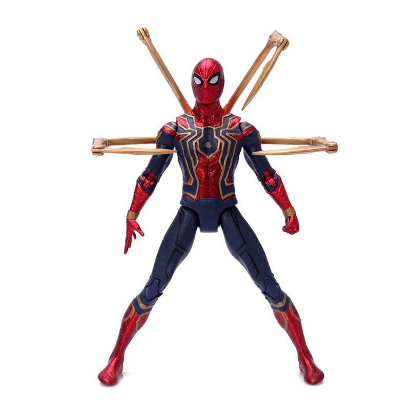 Avengers Superhero Spiderman Action Figure Model Toy With Holder