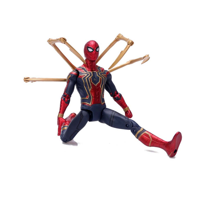 Avengers Superhero Spiderman Action Figure Model Toy With Holder