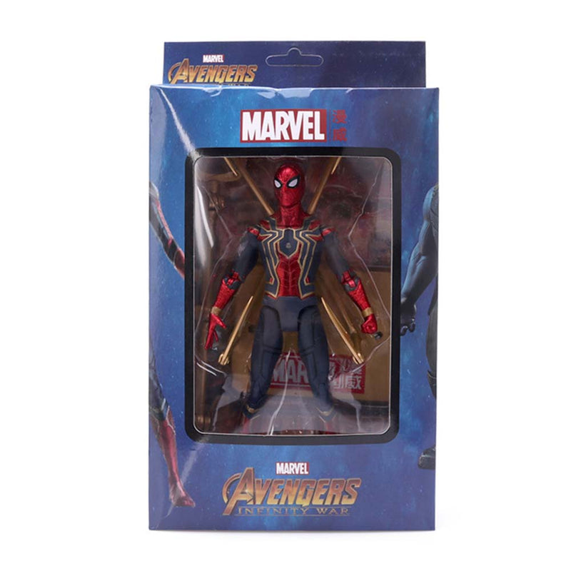 Avengers Superhero Spiderman Action Figure Model Toy With Holder