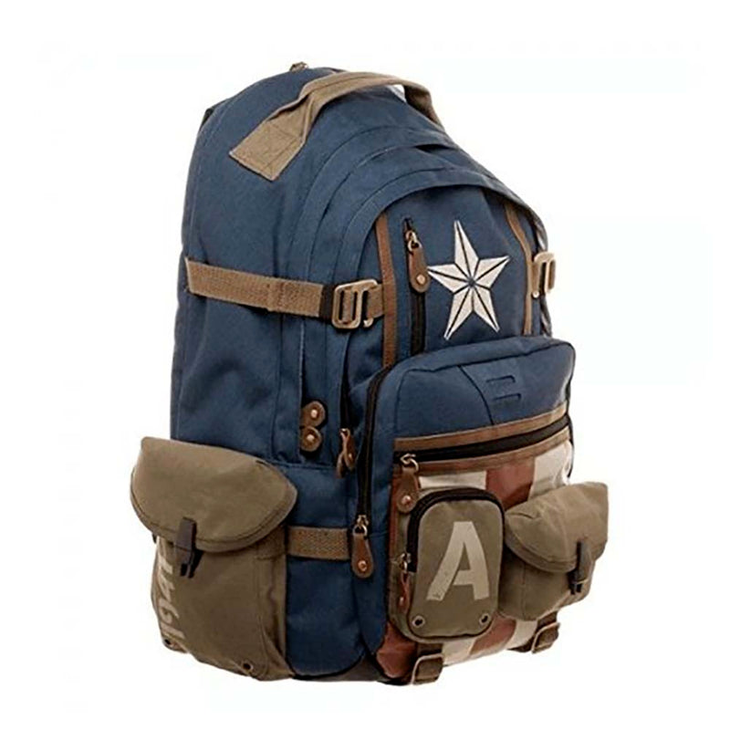 Marvel Captain America Students Men Women Travel Leisure Large Capacity Backpack - Toysoff.com