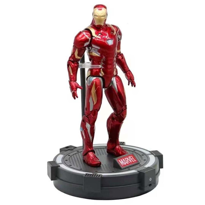 Civil War Iron Man Action Figure With Luminous Base Toy 18cm