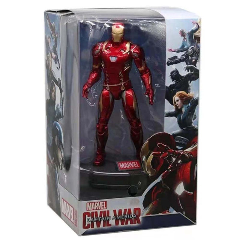 Civil War Iron Man Action Figure With Luminous Base Toy 18cm