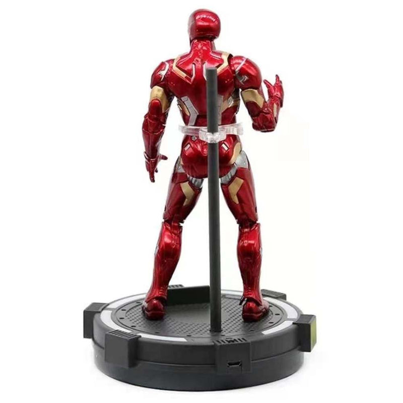 Civil War Iron Man Action Figure With Luminous Base Toy 18cm