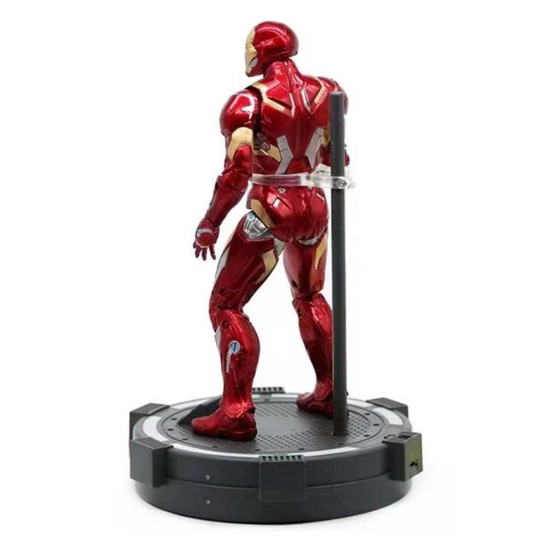 Civil War Iron Man Action Figure With Luminous Base Toy 18cm