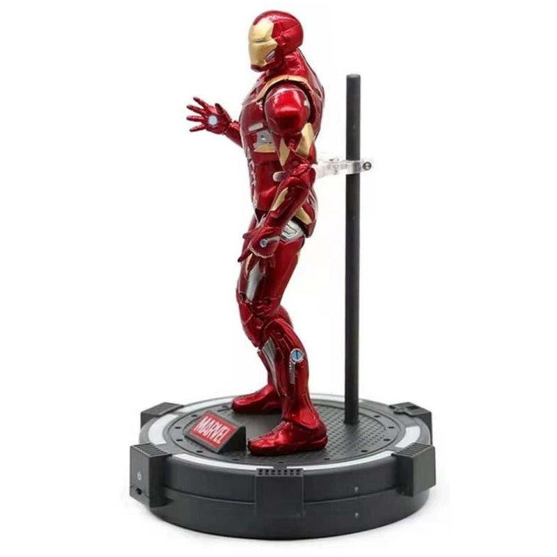 Civil War Iron Man Action Figure With Luminous Base Toy 18cm