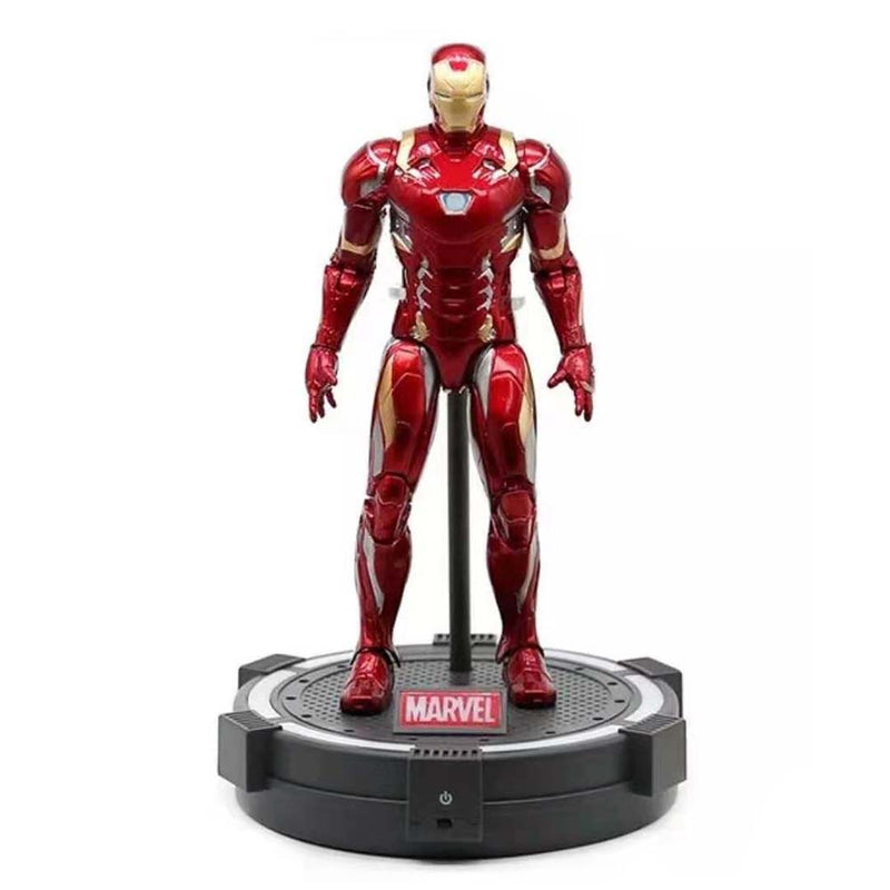 Civil War Iron Man Action Figure With Luminous Base Toy 18cm