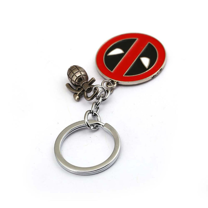 Hero Deadpool Round Cartoon Lovers Bag Car Metal Keyring