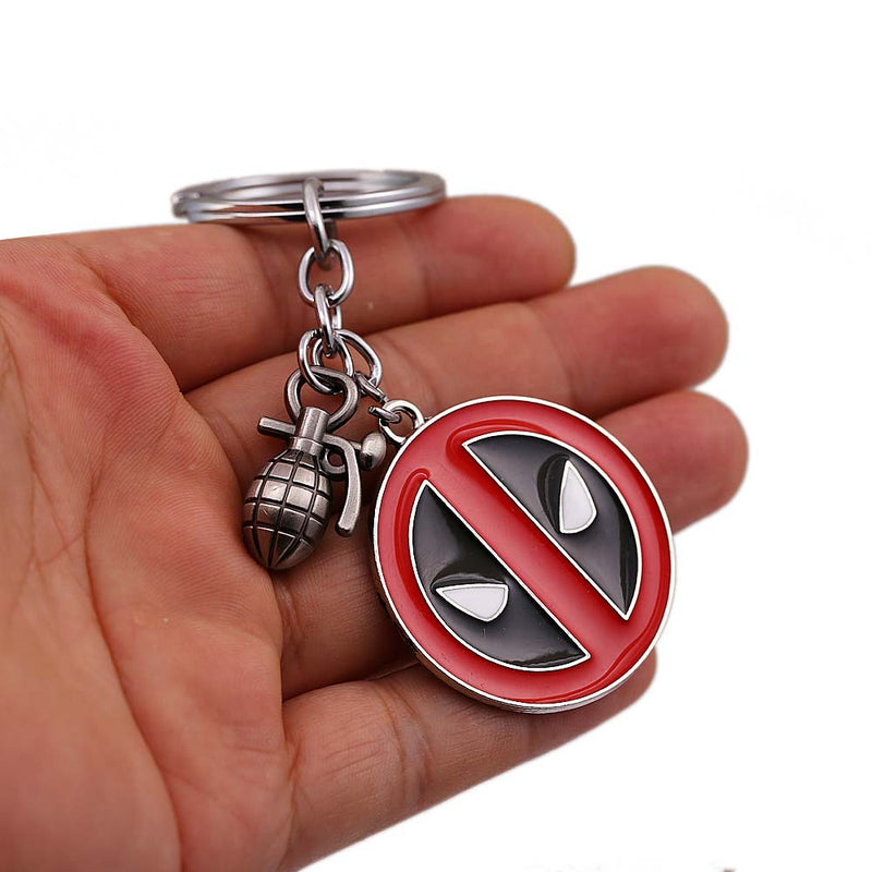 Hero Deadpool Round Cartoon Lovers Bag Car Metal Keyring