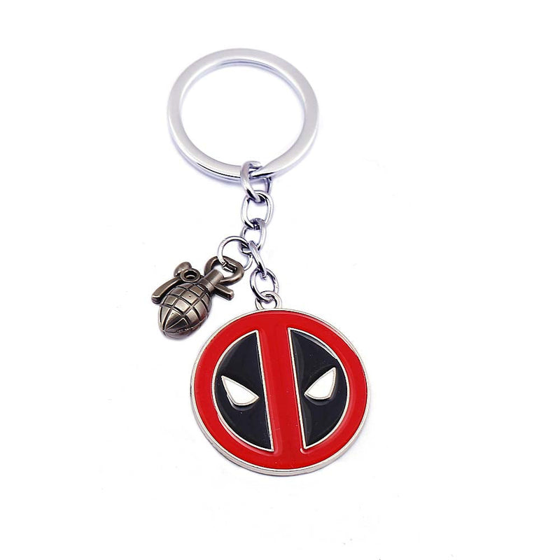 Hero Deadpool Round Cartoon Lovers Bag Car Metal Keyring