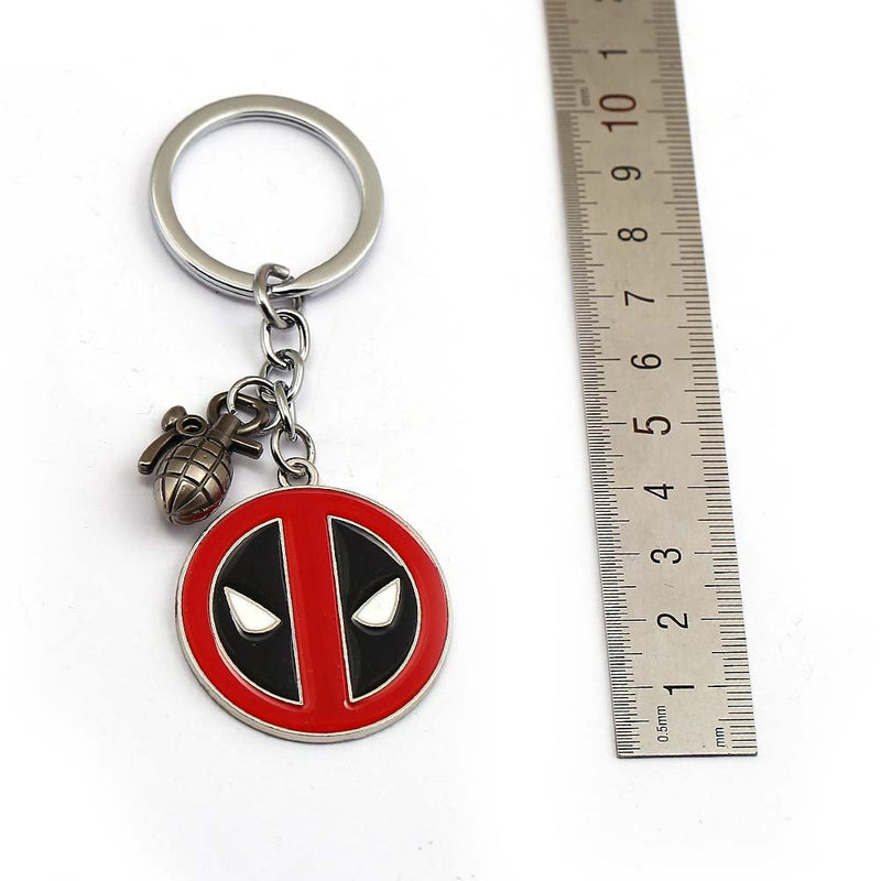 Hero Deadpool Round Cartoon Lovers Bag Car Metal Keyring