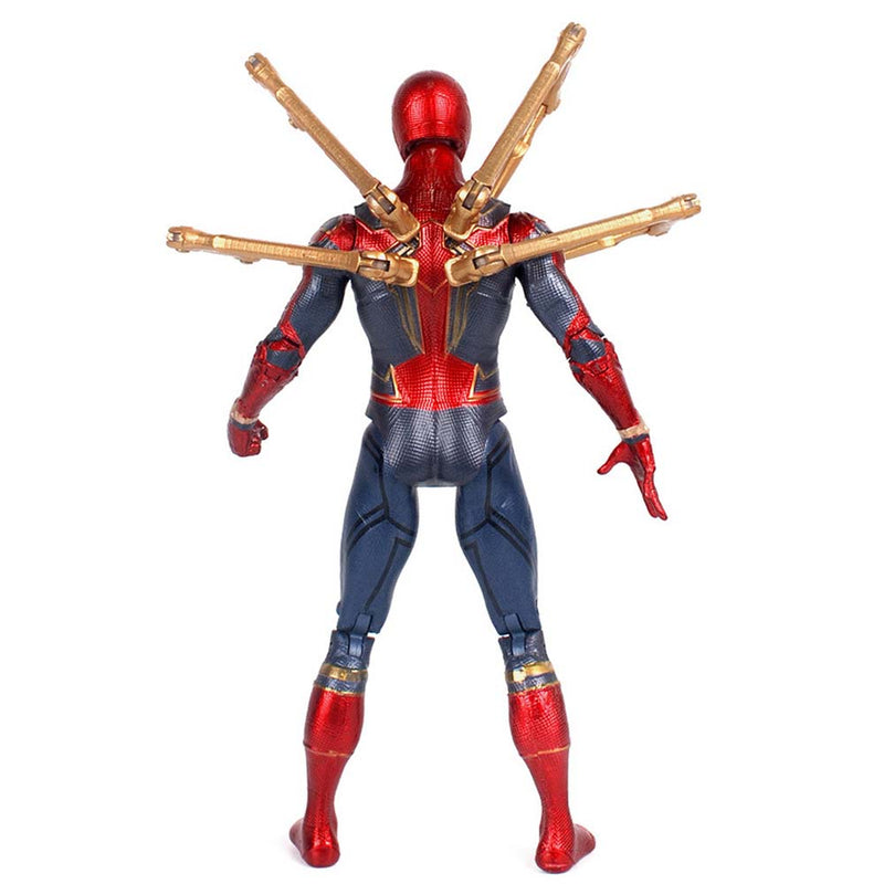 Iron Spider Man Action Figure With Bracket Model Toy 18cm