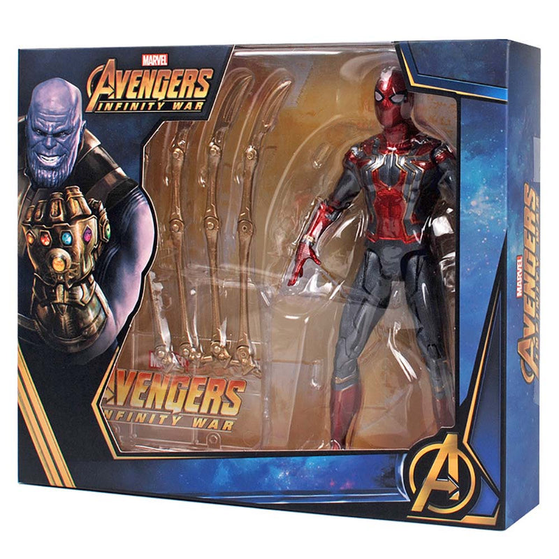 Iron Spider Man Action Figure With Bracket Model Toy 18cm