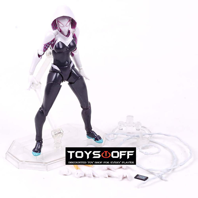 Revoltech Spiderman Gwen Action Figure Collection Model Toy 16cm