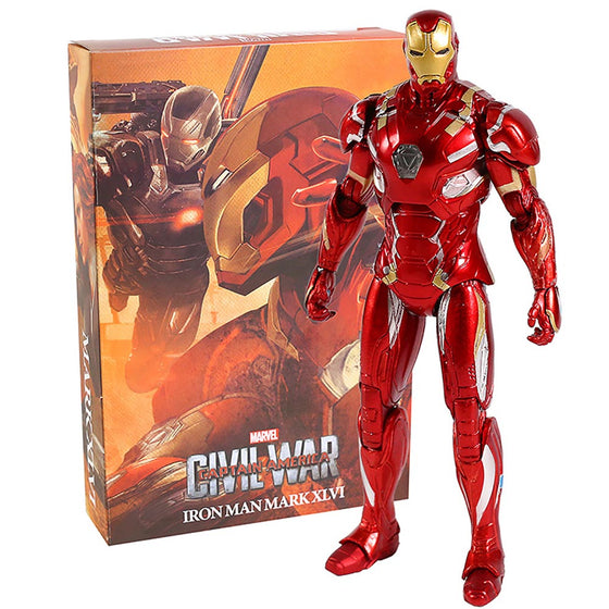 Superhero Civil War Iron Man MK46 Action Figure Toy 18cm