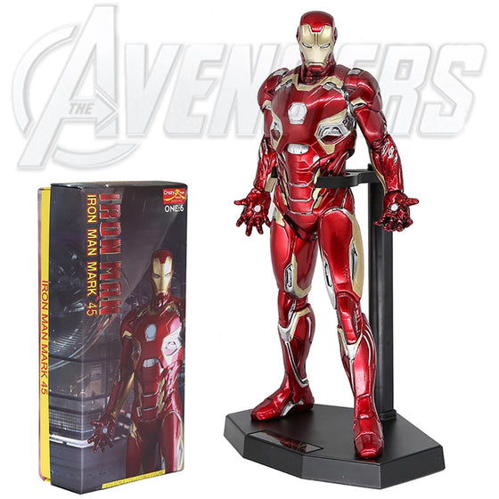 Superhero Iron Man MK45 Action Figure Model Toy 30cm