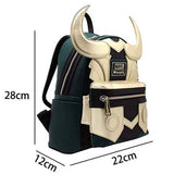 Marvel Supervillain Hero Loki PU Leather Casual Travel Outdoor Backpack Christmas Gift - Toysoff.com