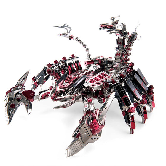 Mechanical Sense Red Devil Battle Scorpion 3D Model Metal Puzzle DIY Toy - Toysoff.com