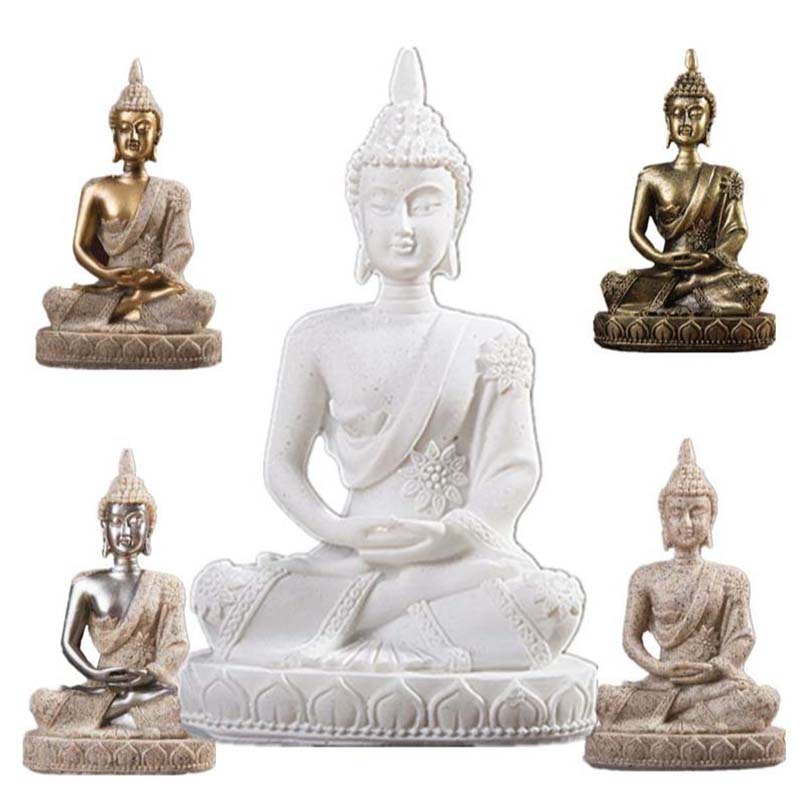 Miniature Fengshui Sitting Buddha Sculpture Figurines Home Decoration 11cm