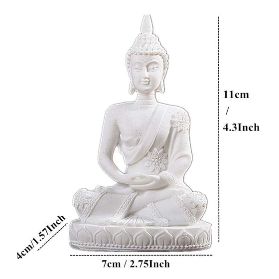 Miniature Fengshui Sitting Buddha Sculpture Figurines Home Decoration 11cm